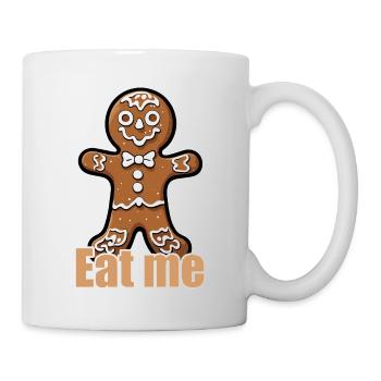 Lebkuchenmann / Weihnachten / Weihnachtsmann - Tasse - Weiß - Rechts