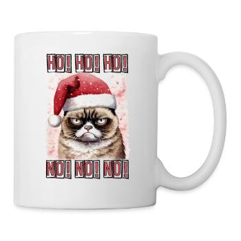 Grumpy Christmas grouch cat for Christmas - Mug - white - Right