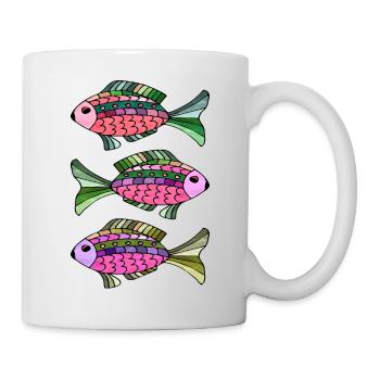 Poissons - Mug blanc - blanc - Droite