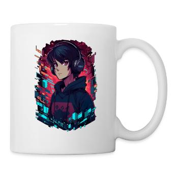 Anime Boy Gamer - Anime Shirt - Tasse - Weiß - Rechts