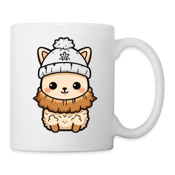 Alpaca Winter Llama Comic Cute - Mug - white - Right