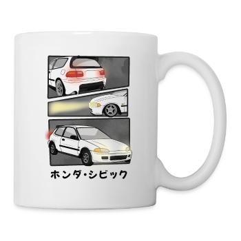 BANDE DESSINÉE DE VOITURE BLANC ARCTIQUE / HATCHBACK - Mug blanc - blanc - Droite