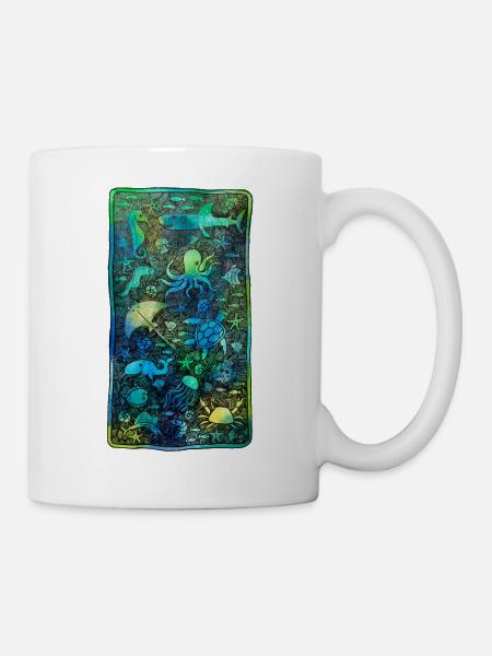 Meerestiere Underwater Love tauchen Aquarium Riff - Tasse - Weiß