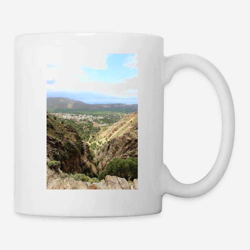 Berg Berge Berglandschaft Poster - Tasse - Weiß