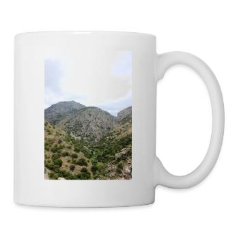 Montagnes de montagne Paysage de montagne Poster - Mug blanc - blanc - Droite