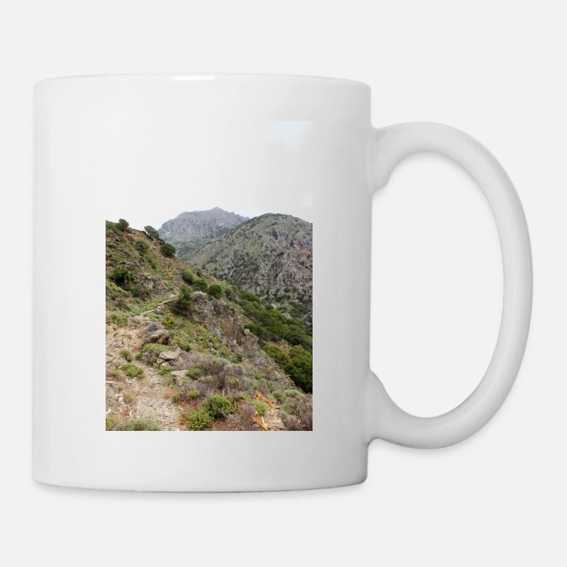 Berg Berge Berglandschaft Poster - Tasse - Weiß