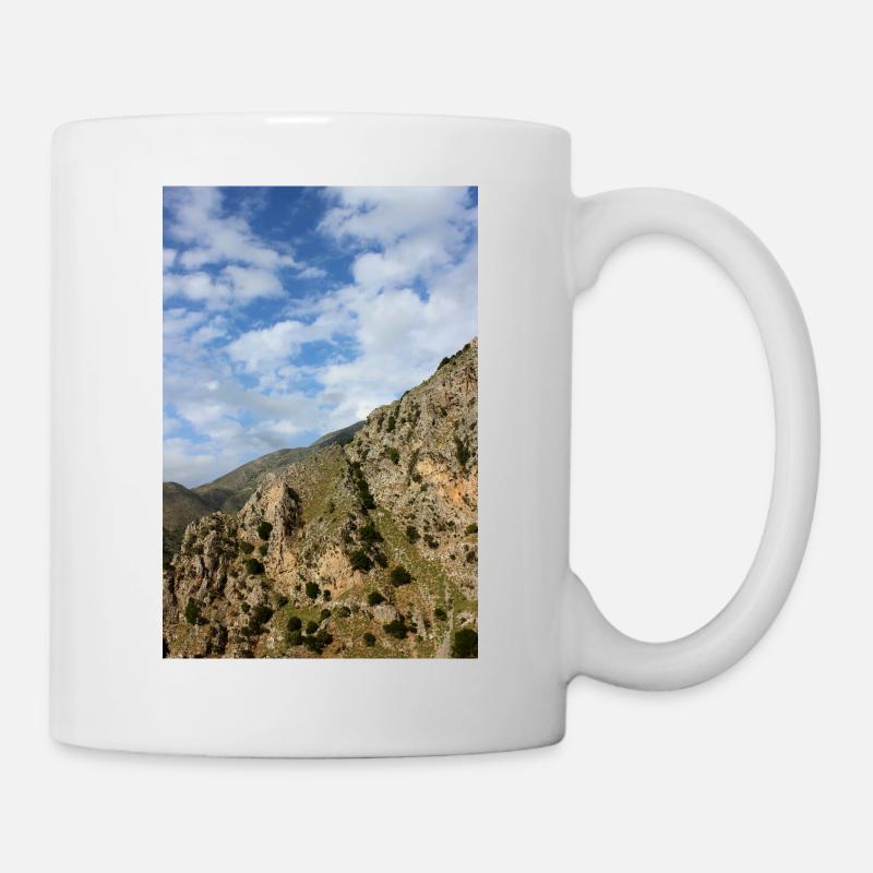 Berg Berge Berglandschaft Poster - Tasse - Weiß