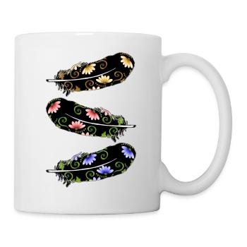 Feder - Tasse - Weiß - Rechts
