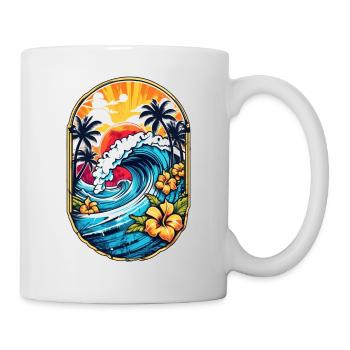 Surf Wave & Hawaii - Tasse - Weiß - Rechts