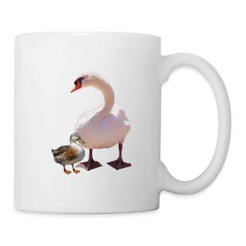 Schwan und Ente - Tasse - Weiß - Rechts