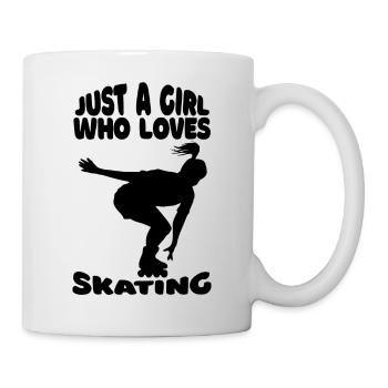 Rollschuh Inline Skater skaten Inliner Geschenk - Tasse - Weiß - Rechts