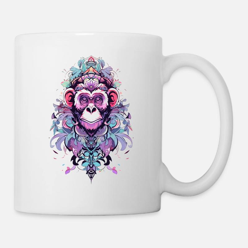 mera street art monkey two - Tasse - Weiß
