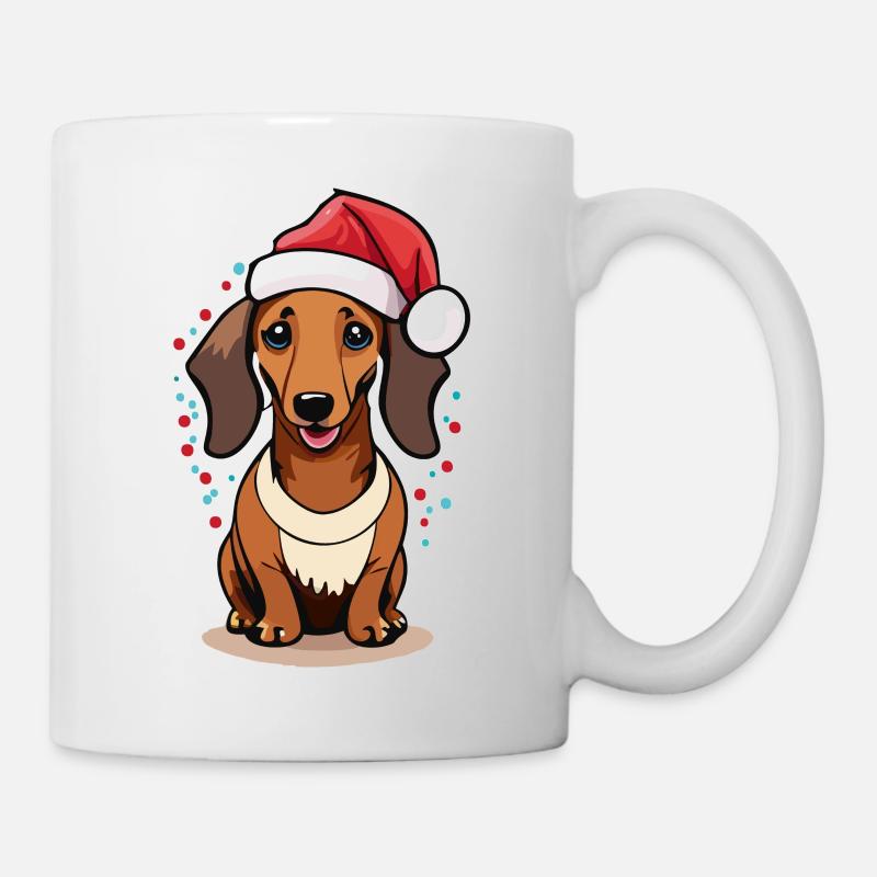 Noël teckel - Mug blanc - blanc