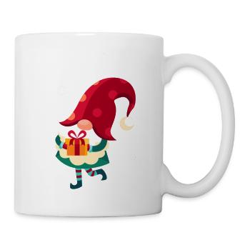 Weihnachtszwerg - Tasse - Weiß - Rechts