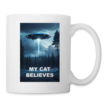 My Cat Believes in UFOs - Mug - white - Right