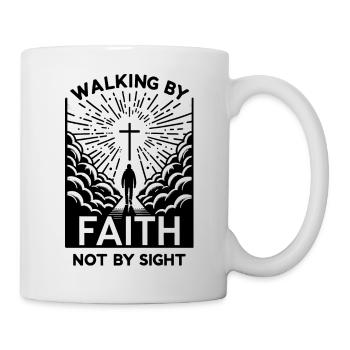 Walking by Faith Not by Sight - Mug - white - Right