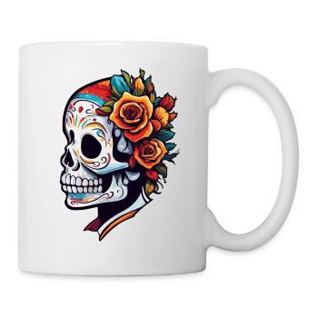 La Catrina / Dia de Muertos / Tattoo /Kultur - Tasse - Weiß - Rechts