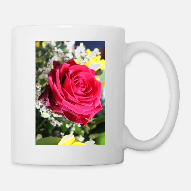 Rose - Tasse - Weiß