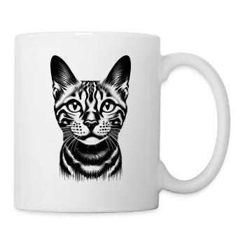 Kleine süße Katze - Tasse - Weiß - Rechts