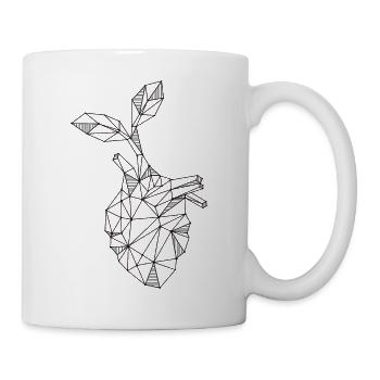 Pflanze & Herz - Tasse - Weiß - Rechts