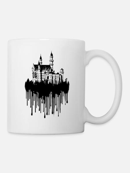 Schloss Neuschwanstein Deutsche Sehenswürdigkeiten - Tasse - Weiß