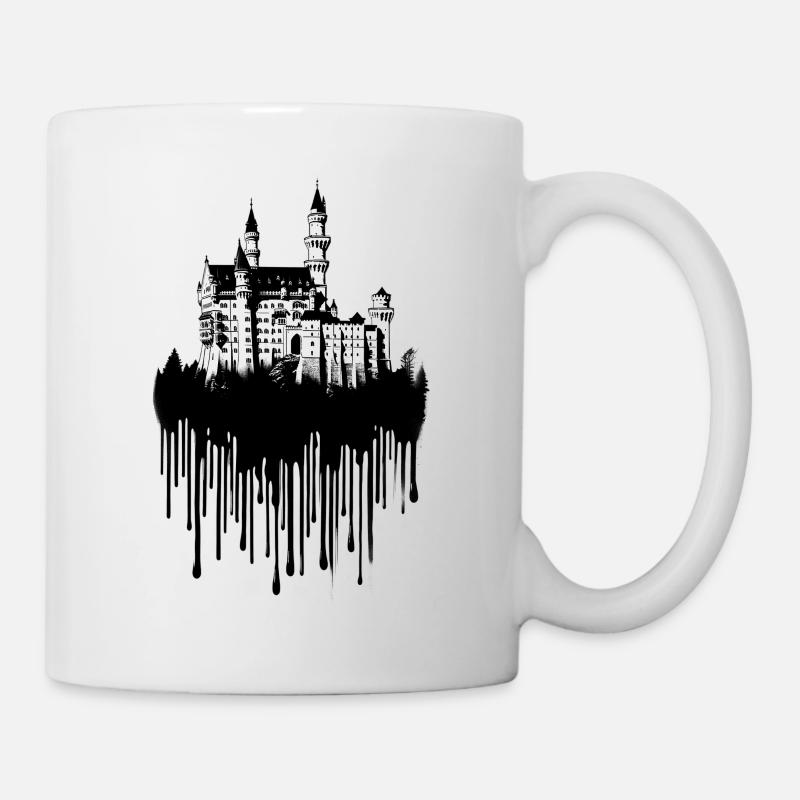 Schloss Neuschwanstein Deutsche Sehenswürdigkeiten - Tasse - Weiß