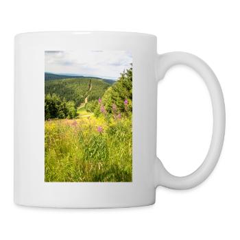 Waldweg im Tal - Tasse - Weiß - Rechts