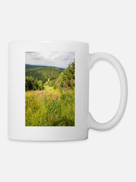 Waldweg im Tal - Tasse - Weiß