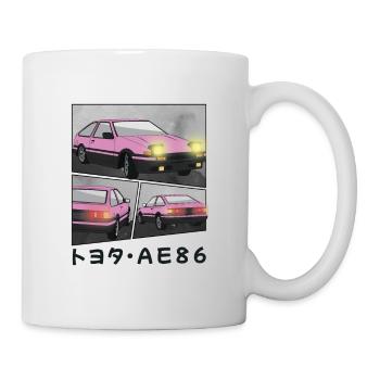 POP PINK CAR COMIC / POP UP HEADLIGHTS HATCHBACK - Mug - white - Right