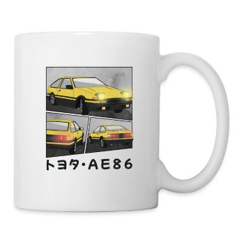 SUNBURST CAR COMIC / POP UP HEADLIGHTS HATCHBACK - Mug - white - Right