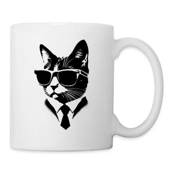 Cool cat with sunglasses Mr Black Cool Cat - Mug - white - Right