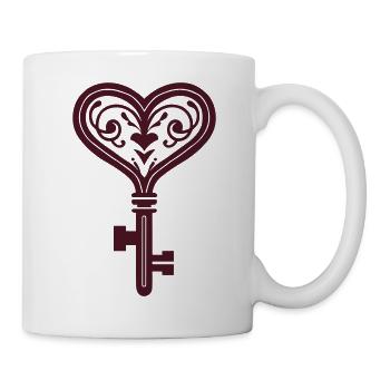La clé de l’amour - Mug blanc - blanc - Droite