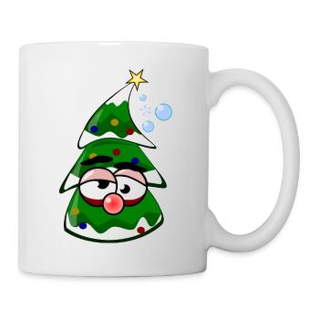 Arbre de Noël ivre - Mug blanc - blanc - Droite