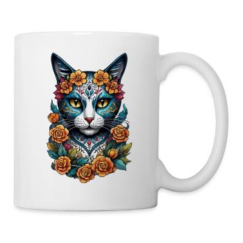 Cat Mexico - Dia de los Muertos - Mug - white - Right