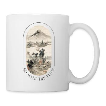 Go with the Flow - Tasse - Weiß - Rechts