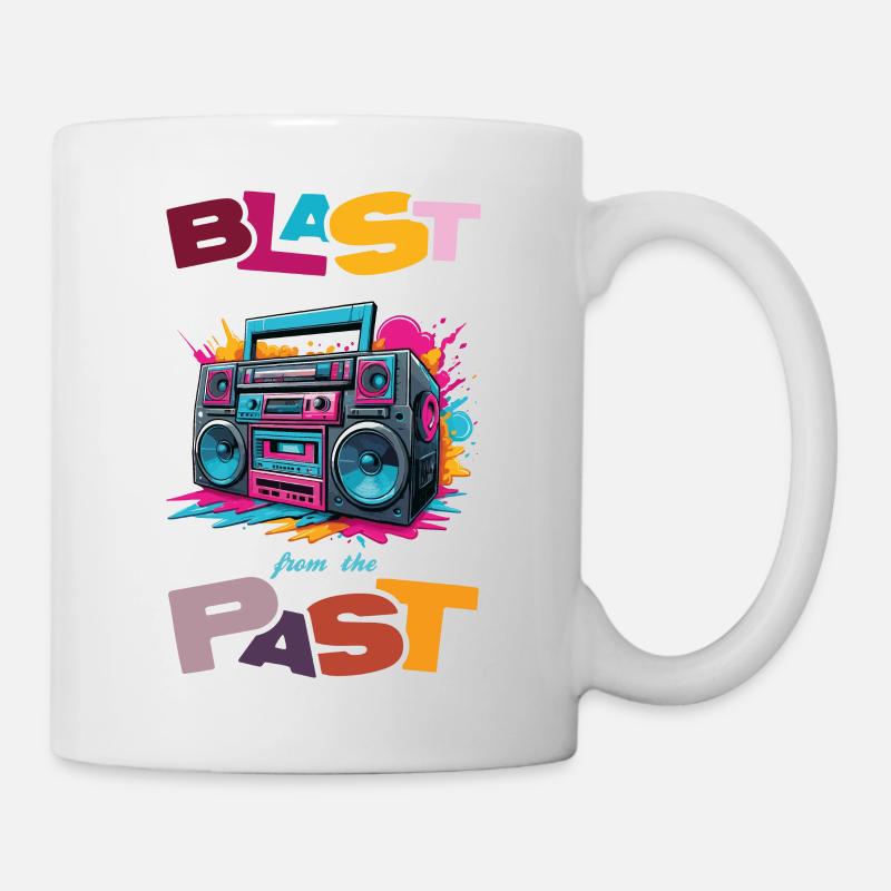 Blast from the past. Old school boombox. - Mug - white