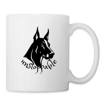 unstoppable -Dobermann - Tasse - Weiß - Rechts