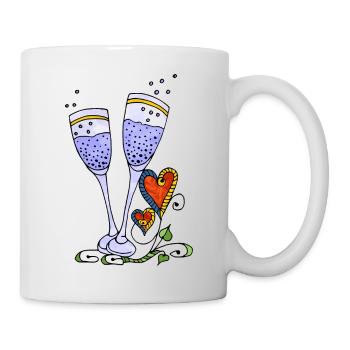 Brille - Tasse - Weiß - Rechts