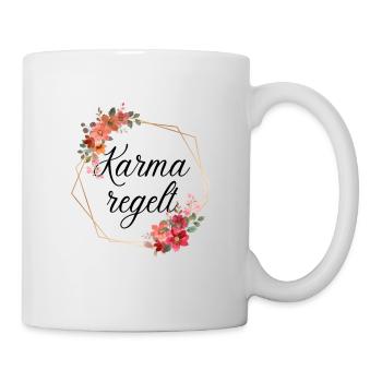 Blumen modern Hexagon Karma regelt - Tasse - Weiß - Rechts