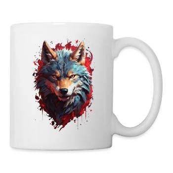Düsterer Fenriswolf, mystischer Wolf - Tasse - Weiß - Rechts