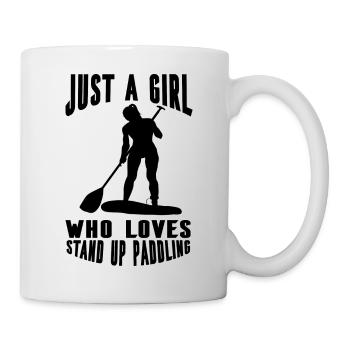 Stand Up Paddling Stehpaddeln Stehpaddler - Tasse - Weiß - Rechts