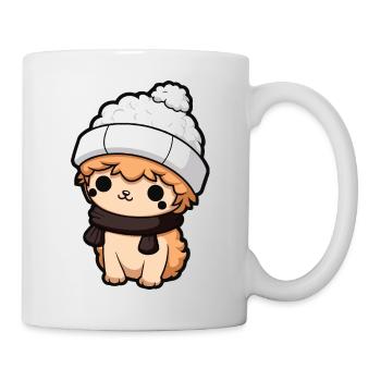 Alpaca Winter Animal Cute Comic - Mug - white - Right