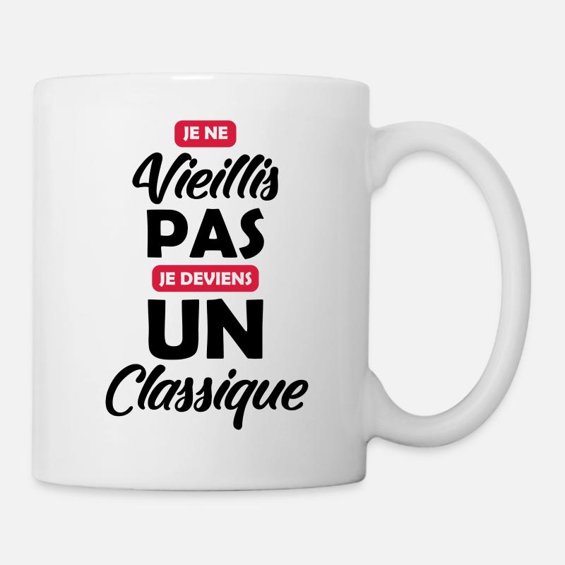 Je ne vieillis pas / je suis vintage - Mug blanc - blanc