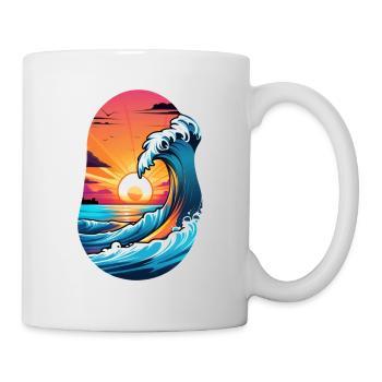 Wave - Sommer - Urlaub - Tasse - Weiß - Rechts