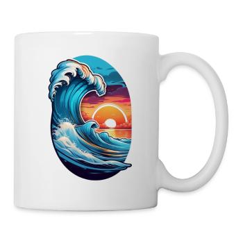 Wave - Sommer - Urlaub - Tasse - Weiß - Rechts