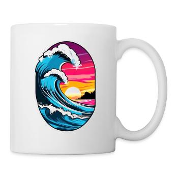 Wave - Sommer - Urlaub - Tasse - Weiß - Rechts
