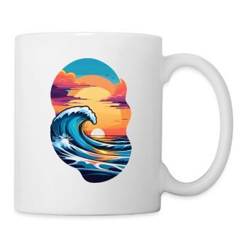 Wave - Sommer - Urlaub - Tasse - Weiß - Rechts