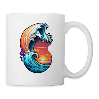 Wave - Sommer - Urlaub - Tasse - Weiß - Rechts