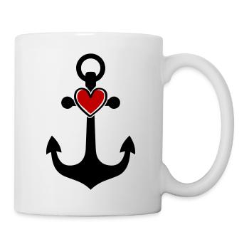 Anchor Heart Icon - Mug - white - Right