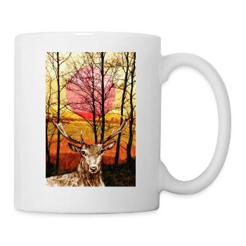 Cerf - Mug blanc - blanc - Droite